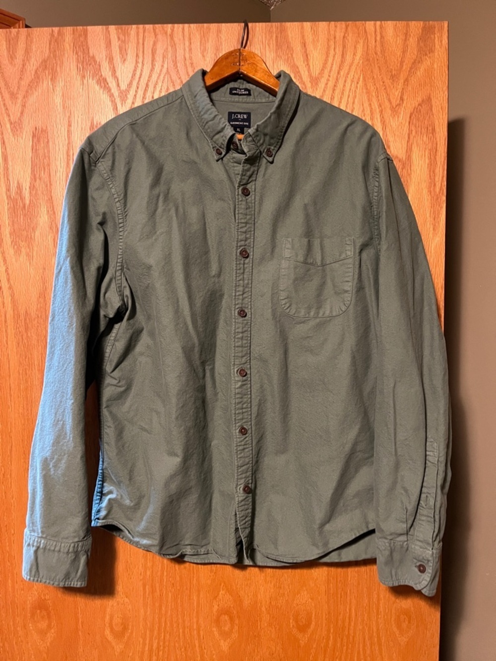 J. Crew Slim Untucked Olive Shirt